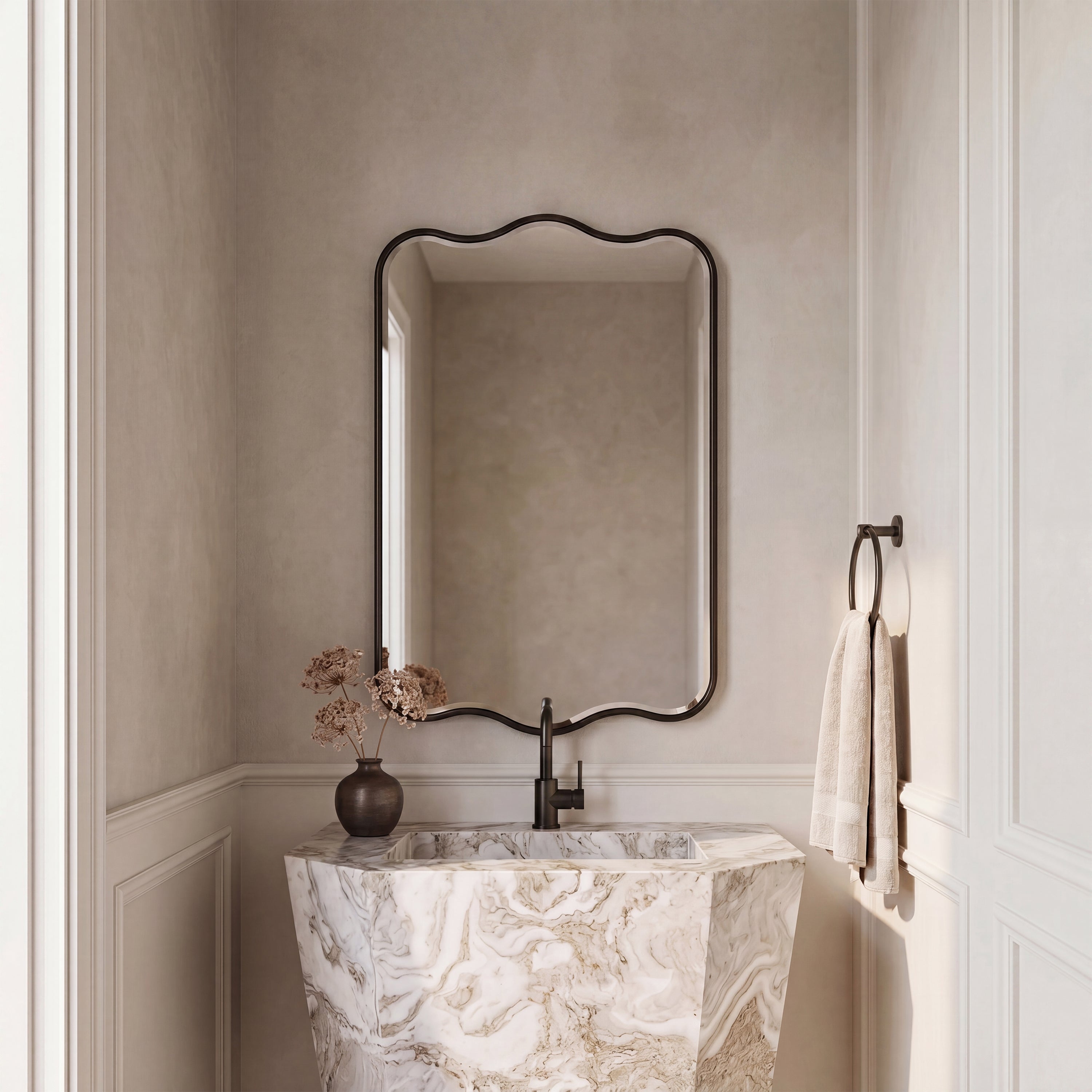 Miroirrミロワール　2本セット（フランス ジュラ） Veloura Designer Mirror | Renwil